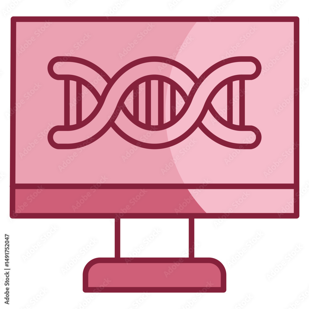 Poster dna sequencer icon element for design