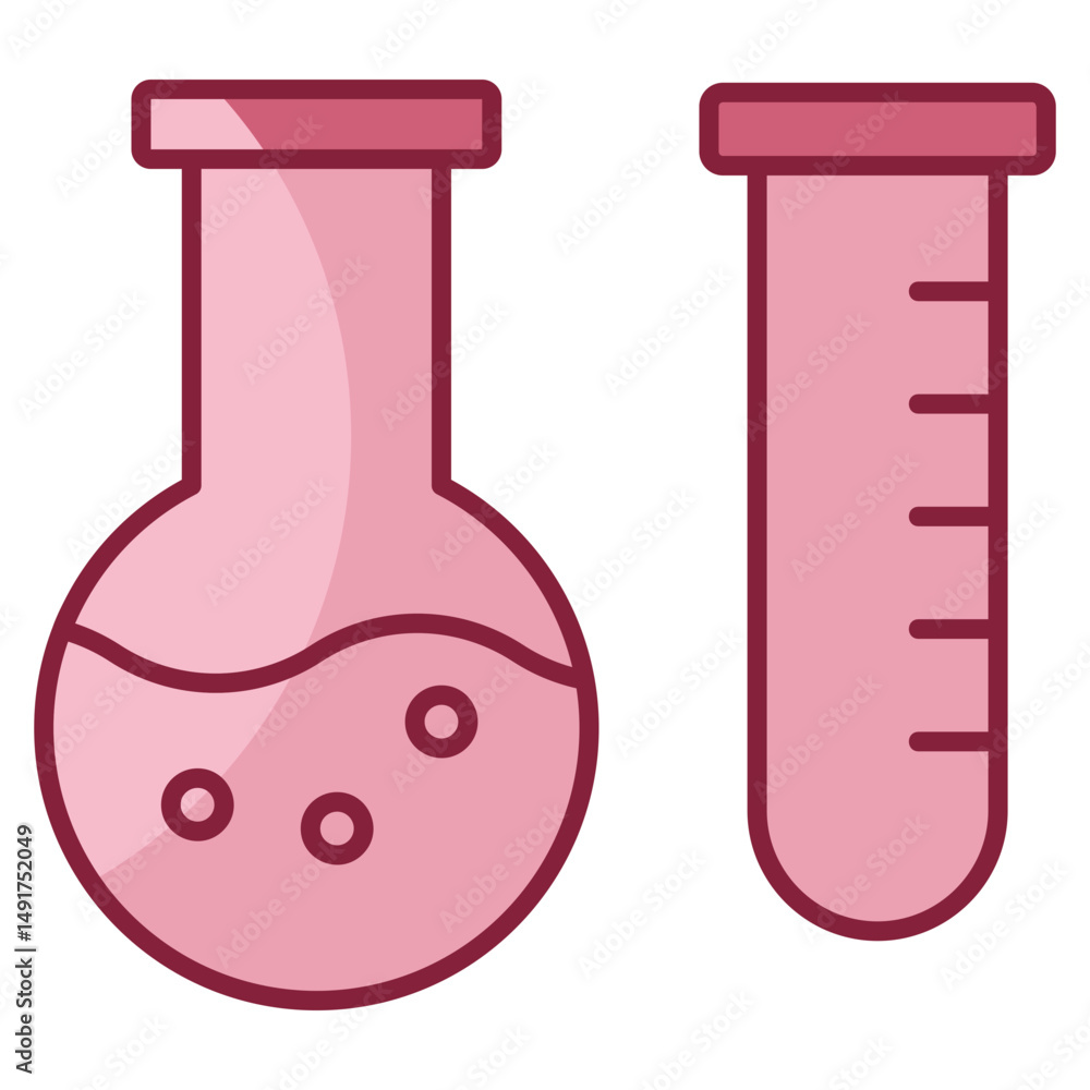 Poster lab flask icon element for design