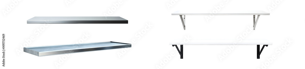 Poster set of illustration of two parallel, connected components. isolated on transparent background