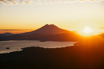 sunset in the mountains