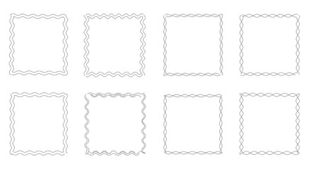 Decorative Frame Collection: Wavy Edge Square Set
