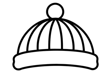 bobble hat  silhouette vector