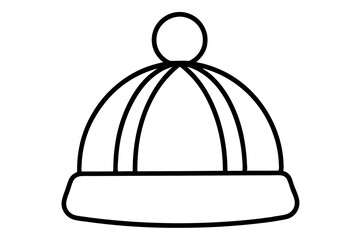 bobble hat  silhouette vector
