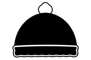 bobble hat  silhouette vector