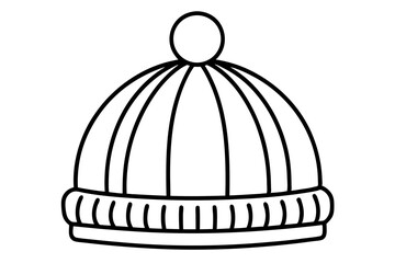 bobble hat  silhouette vector
