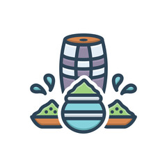 Color illustration icon for happy holi