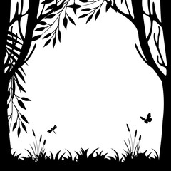 Forest Silhouette Frame