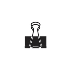 Simple Black Paperclip Icon
