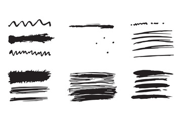 brush stroke line art and black color