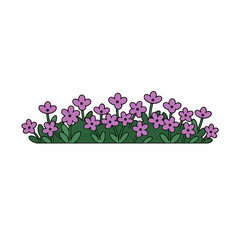 Purple Flowers On Simple Background