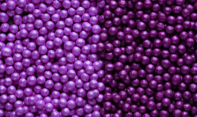 Purple powder balls. Meke up. Beauty concept