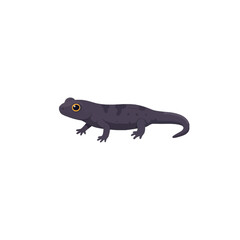 Obraz premium Pixel Art Illustration Of A Dark Grey Lizard