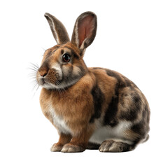 Obraz premium Detailed Portrait of a Beautiful Rabbit on a white background.