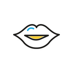 Multi color icon for lip