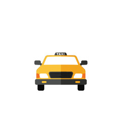 Front View Yellow Taxi Icon