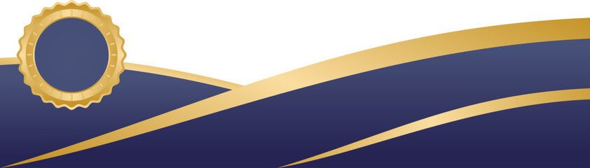 Dark Blue Gold Certificate Border