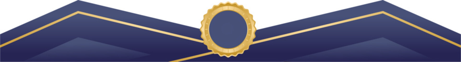 Dark Blue Gold Certificate Border