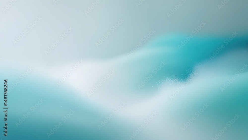 Poster soft abstract background with blended shades of blue and white, creating a calming and peaceful atmo