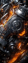 Fototapeta premium Abstract Engine Explosion