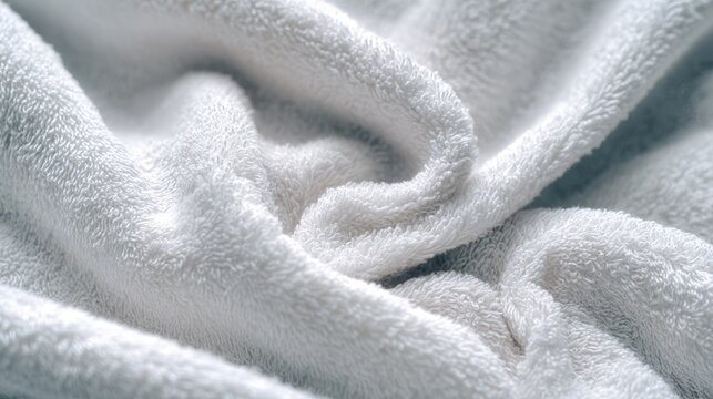 White cotton towel fabric texture