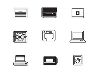 archived line art illustration bundle for digital designers