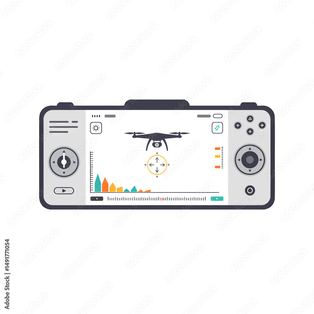 Aufkleber drone remote control interface graphic display