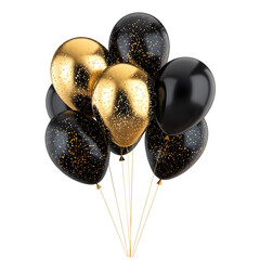 Luxurious Black and Gold Balloons for a Celebration