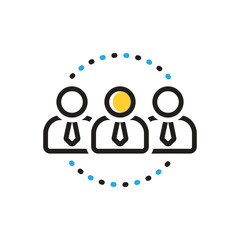 Color illustration icon for set