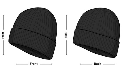 黒ニット帽の輪郭