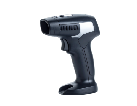 Barcode scanner, isolated on transparent background