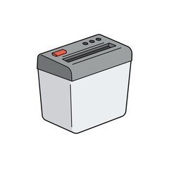 Gray And White Paper Shredder Illustration