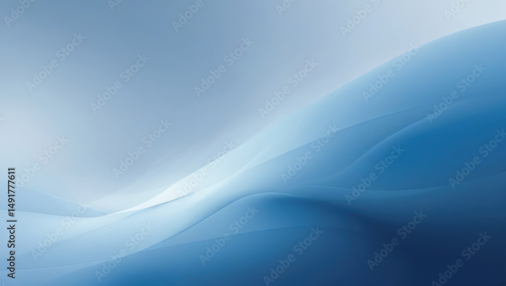 Poster abstract flowing blue wave background with smooth gradients and modern design elements, perfect for 