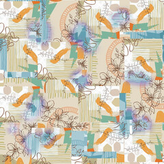 seamless pattern with flowers design