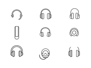 audio call line art minimalistic design for communication concept