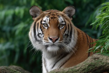 Obraz premium Tiger Portrait Looking Directly at the Camera