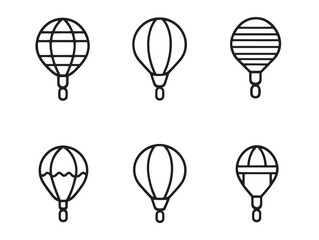 balloon line art simple minimal style for decoration