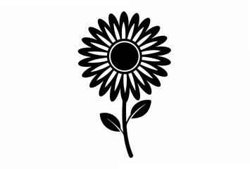 daisy  silhouette vector illustration