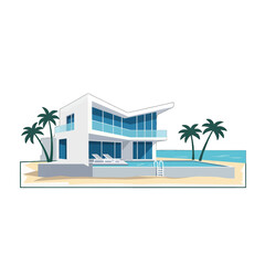 Modern Beachfront House With Swimming Pool