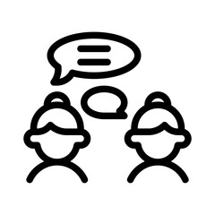 speech bubble line icon
