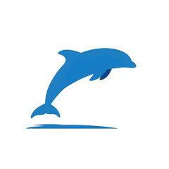 Obraz premium Jumping Dolphin Silhouette Graphic Design