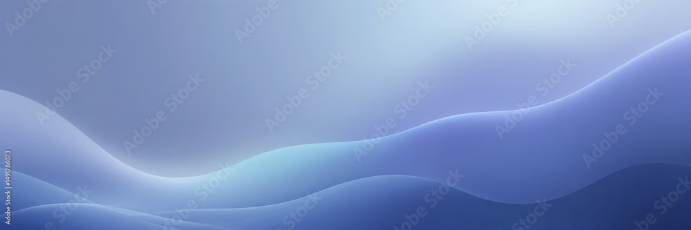 Poster abstract wavy blue background with soft gradient, creating a calming and modern design for various c