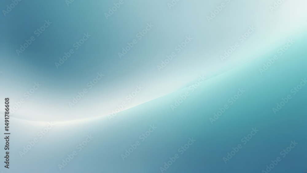 Poster abstract gradient background with smooth transitions of blue and white, creating a soft and calming 