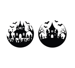 2 Halloween   silhouette desihgn 