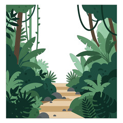 Pixel Art Jungle Pathway