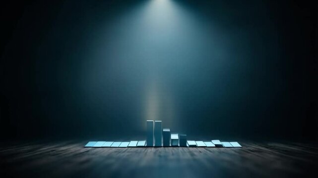 The graph shows an up-and-down pattern, indicating fluctuating trends over a specific period of time.
