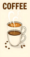 coffee cup cartoon