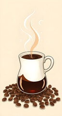 coffee cup cartoon