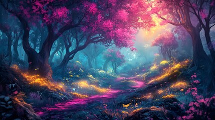 A forest where the trees whisper ancient truths.

