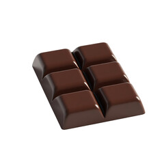 Naklejka premium Delicious chocolate bar on black solid background, close up view