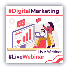 Digital marketing and corporate business service social media post banner template design